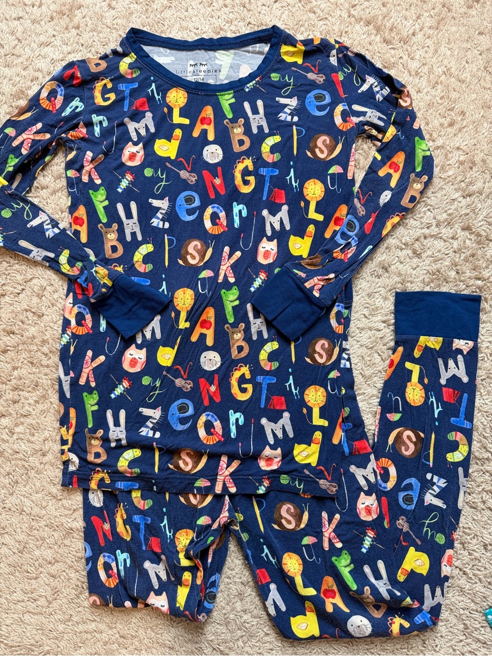 Little Sleepies Alphabet Friends PJs 12/14